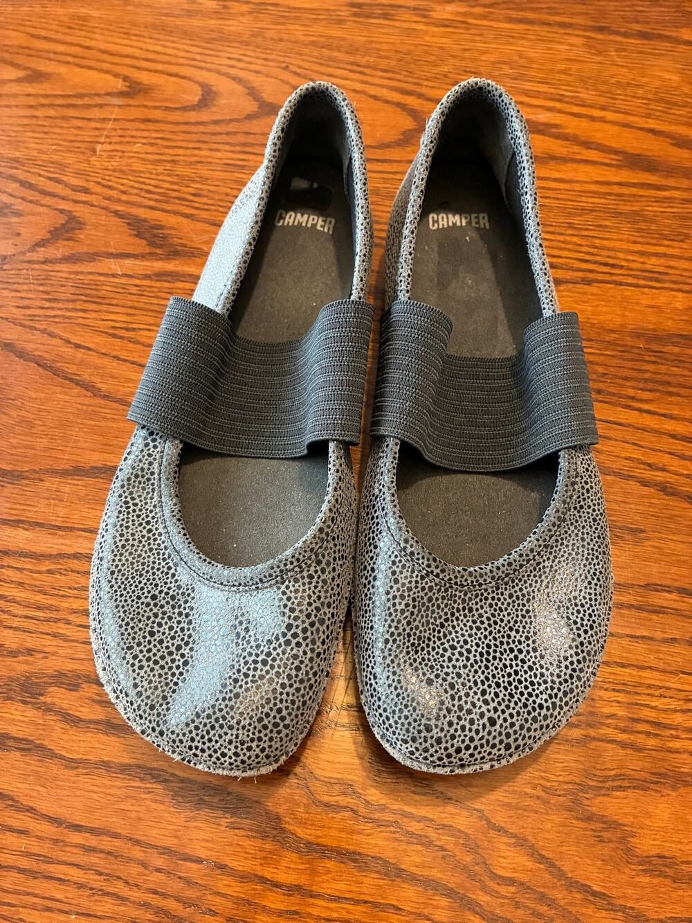 Camper Right Nina Ballet Flats Mary Janes Gray Size EU 38 US 5.5